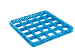 Aufsatz 25 Fächer 89x89 mm für Spülkorb, blau