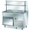 Ausgaben Kühltisch PROFI B200 mit Schublade und Glasaufsatz 1200x700x1400 - 3GN1/1