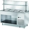 Ausgaben Kühltisch PROFI offen mit Glasaufsatz 2000x700x1400 - 5x GN 1/1