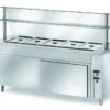 Ausgabe Warmhaltetisch PROFI belüftet mit Schiebetüren 2000x700x890 - 5x GN 1/1