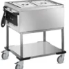 Bain-Marie Wagen PROFI mit Trockenheizung 2x GN 1/1