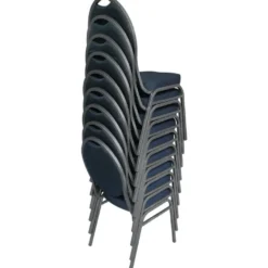 Bankettstühle Bolero mit ovaler Lehne, schwarz 4 Stück