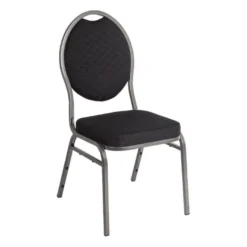 Bankettstühle Bolero mit ovaler Lehne, schwarz 4 Stück