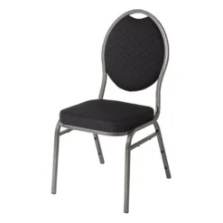 Bankettstühle Bolero mit ovaler Lehne, schwarz 4 Stück