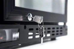 Barkühlschrank ECO 230 mit Klapptüren schwarz, LED Beleuchtung, unterbaubar