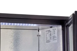 Barkühlschrank ECO 350 mit Klapptüren schwarz, LED Beleuchtung, unterbaubar