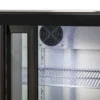 Barkühlschrank ECO 350 mit Schiebetüren schwarz, LED Beleuchtung, unterbaubar