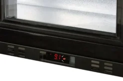 Barkühlschrank ECO 350 mit Schiebetüren schwarz, LED Beleuchtung, unterbaubar