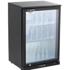 Barkühlschrank ECO 130 schwarz, LED Beleuchtung, unterbaubar