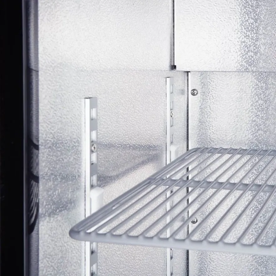 Barkühlschrank ECO 130 schwarz, LED Beleuchtung, unterbaubar