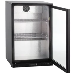 Barkühlschrank ECO 130 schwarz, LED Beleuchtung, unterbaubar