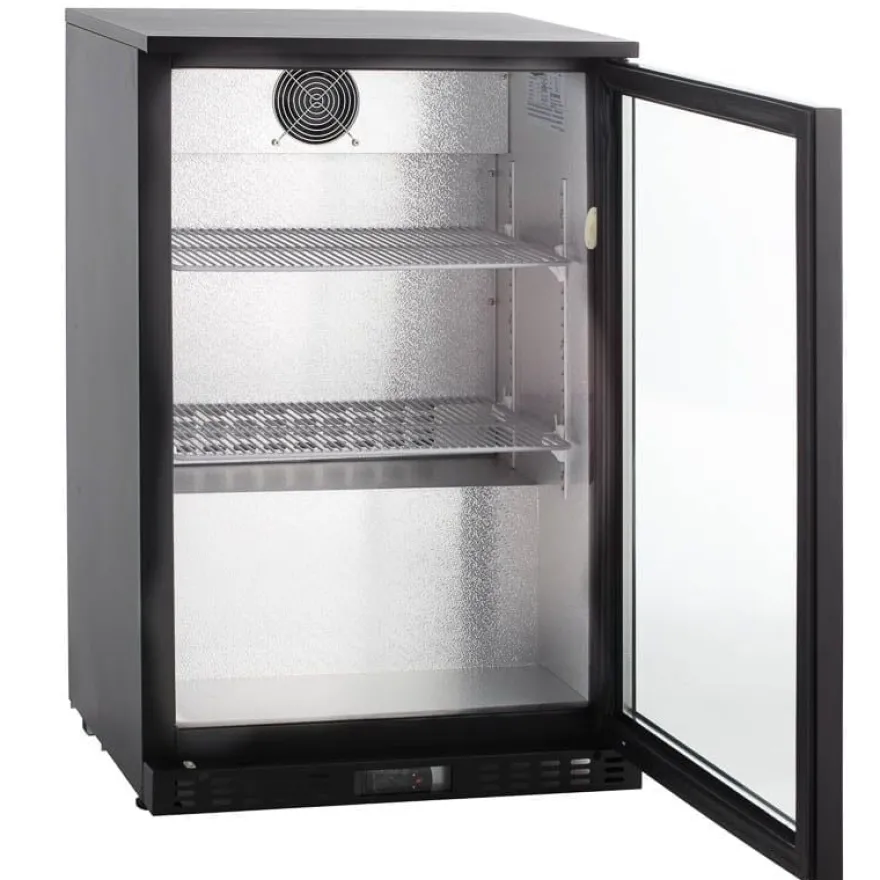 Barkühlschrank ECO 130 schwarz, LED Beleuchtung, unterbaubar