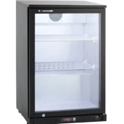 Barkühlschrank ECO 130 schwarz, LED Beleuchtung, unterbaubar