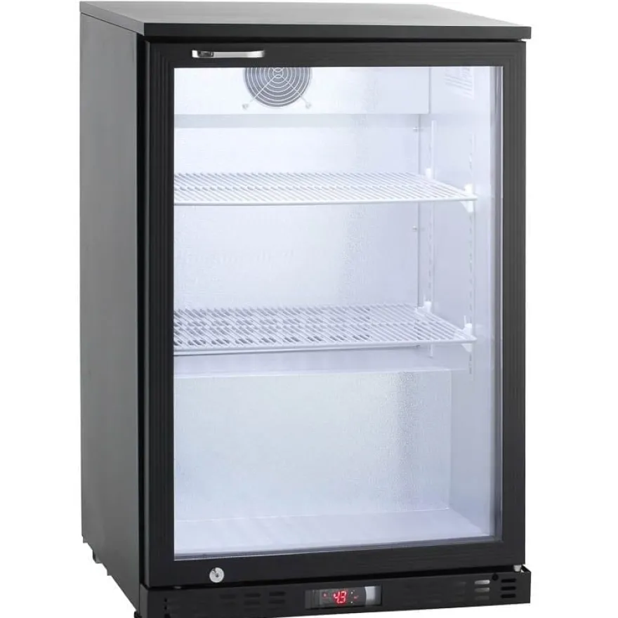 Barkühlschrank ECO 130 schwarz, LED Beleuchtung, unterbaubar