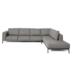 barths Athene – Lounge-Set mit zwei Beistelltischen Anthrazit – Teakholz