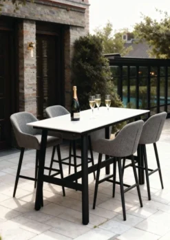 barths Belfort Bartisch 160 x 80 cm - Anthrazit