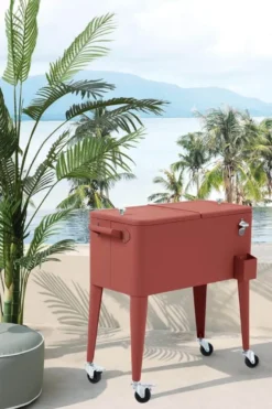 barths Icy Kühlbox auf Rädern – Terracotta