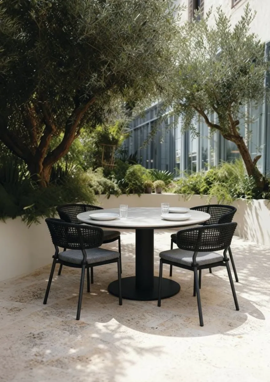 barths Porto runder Dining-Tisch Ø 150 cm - Anthrazit