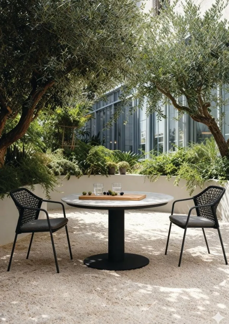 barths Porto runder Dining-Tisch Ø 150 cm - Anthrazit