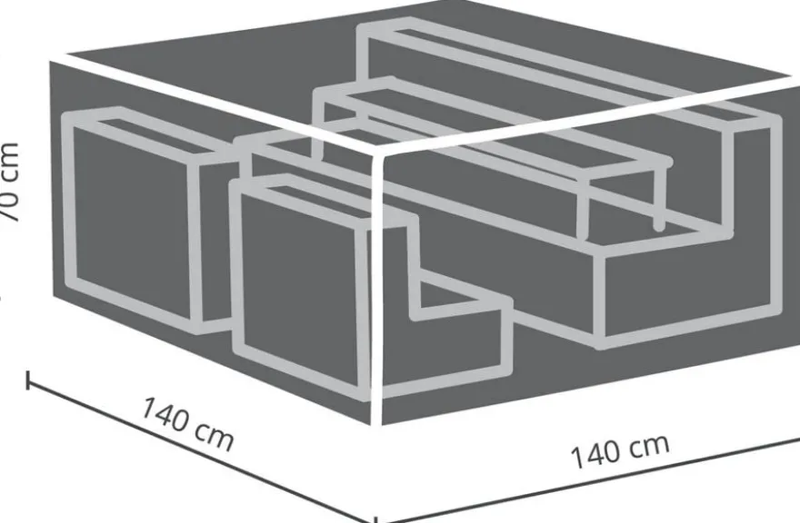 barths Profi-Schutzhülle für Lounge-Gruppen, klein, 1400x1400x700 mm