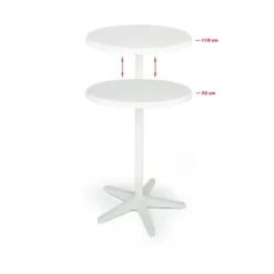 barths Stehtisch Duo Ø700 mm weiß