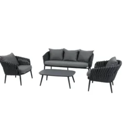 barths Torino Lounge-Set 3-teilig - Anthrazit