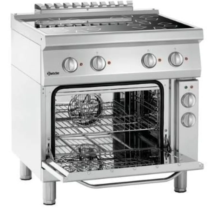 Bartscher Elektro-Ceranherd 700 mit Elektrobackofen 1/1 GN