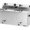 Bartscher Elektrofritteuse PROFI 2 Becken je 10 Liter mit Fettablasshahn