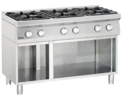 Bartscher Gasherd Serie 700 Classic mit offenem Unterbau, 6 Flammen - Standgerät