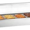 Bartscher Heiße Aufsatzvitrine R4 4x 1/3GN