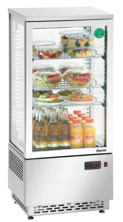 Bartscher Mini-Kühlvitrine 78L, Edelstahl