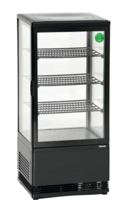 Bartscher Mini-Kühlvitrine 78L, schwarz