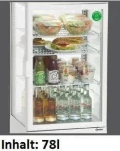 Bartscher Mini-Kühlvitrine 78L, weiß