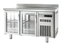Bäckereikühltisch Premium 2/0 mit Aufkantung und Glastüren