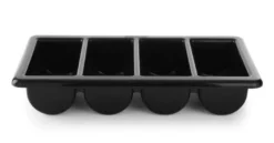 Besteckbehälter GN 1/1 - 4 Fächer schwarz