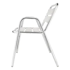 Bistrostühle Bolero mit Unterarmlehne Aluminium - 4 Stück