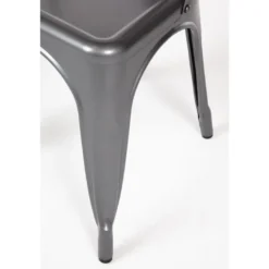 Bolero Bistro Stahl Beistellstühle Gun Metal Grau (4 Stück)