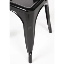 Bolero Bistro Stahl Beistellstühle Schwarz (4 Stück)