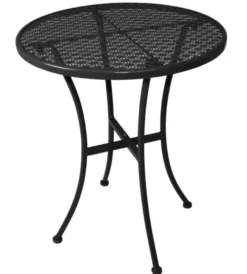 Bolero Bistrotisch Ø600 mm, Stahl schwarz, schlankes Design