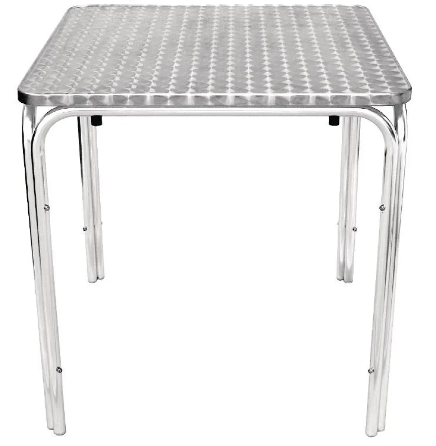 Bolero Bistrotisch 700x700 mm Edelstahl, 4 Beine