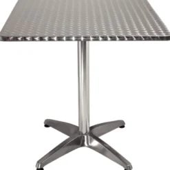 Bolero Bistrotisch 700x700 mm Edelstahl, 1 Bein