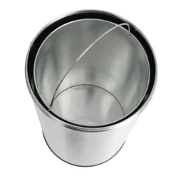 Bolero offener Edelstahl Abfallbehälter silber 40L