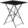 Bolero Terrassentisch 600x600 mm, Stahl schwarz, klappbar