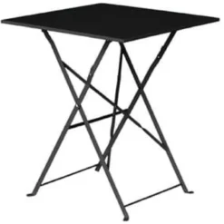 Bolero Terrassentisch 600x600 mm, Stahl schwarz, klappbar