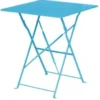 Bolero Terrassentisch 600x600 mm, Stahl azurblau, klappbar