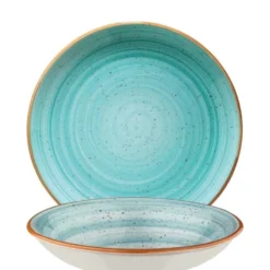 Bonna Premium Porcelain Aura Aqua Gourmet Teller tief 20 cm, hellblau