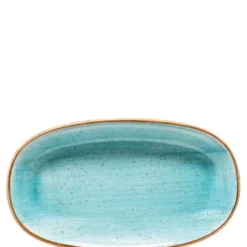 Bonna Premium Porcelain Aura Aqua Gourmet Platte oval 24 x 14 cm, hellblau