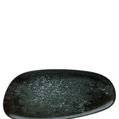 Bonna Premium Porcelain Cosmos Black Vago Platte oval 36 cm, schwarz