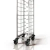 B.PRO Tablett-Abräumwagen aus Edelstahl 1- teilig für 10 Eurnorm Tablett (530x370 mm)