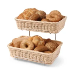 Brötchen-Center GN 1/2 Set 2 mit Chromgestell, Ploy Rotan